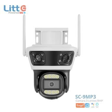 SC-OT9MP Litte, Cámara PTZ Triple Lente 9MP Exterior Tuya Smartlife